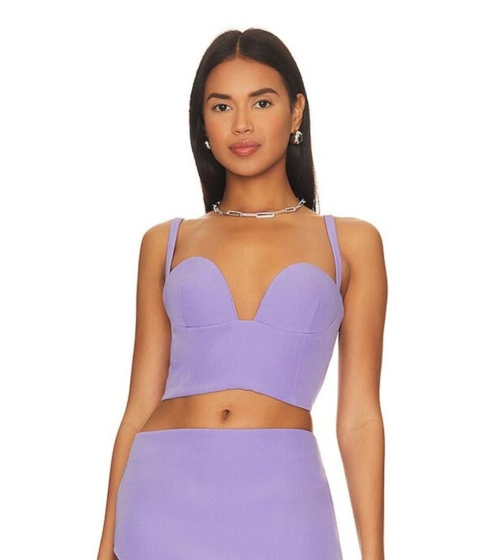 Retrofete Matty Top Cropped Bustier in Dusty Lilac Purple Size XS? NWT
